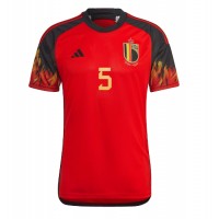 Camiseta Bélgica Jan Vertonghen #5 Primera Equipación Mundial 2022 manga corta